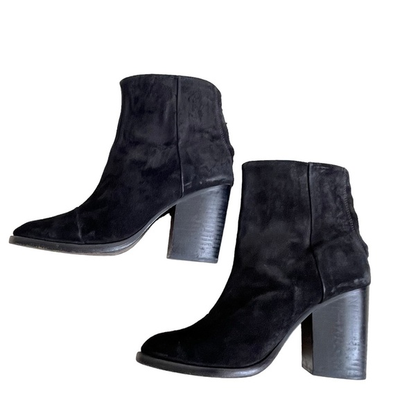 Rag & Bone Women’s Newbury Ankle Boots Size 38 US 8 Suede Black Heeled Western - Picture 6 of 9